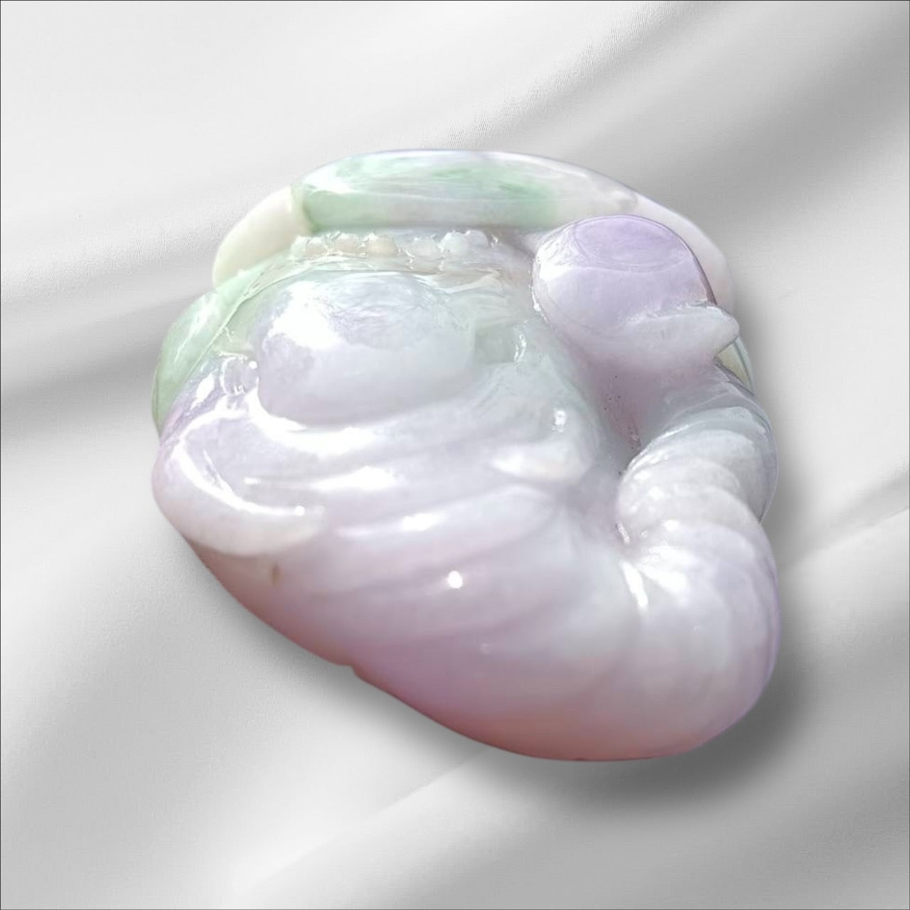 #946 Natural Burma Jadeite Tri-Color "Lucky Elephant" pendant