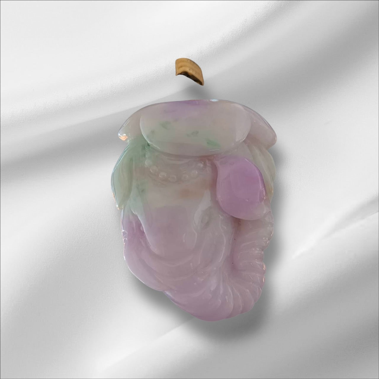 #946 Natural Burma Jadeite Tri-Color "Lucky Elephant" pendant