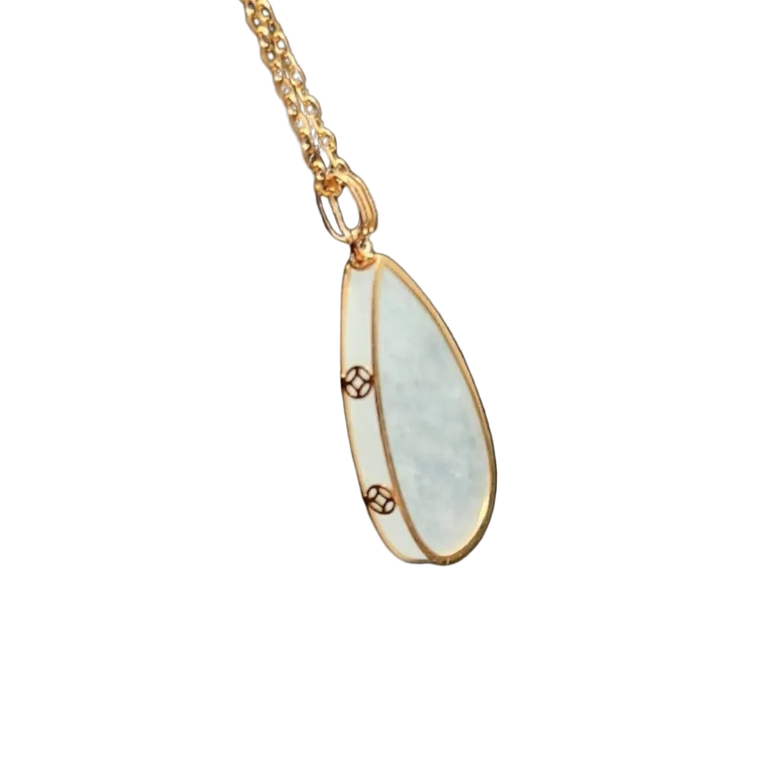 #883 Authentic Natural Translucent Burmese Jadeite Water Droplet Pendant