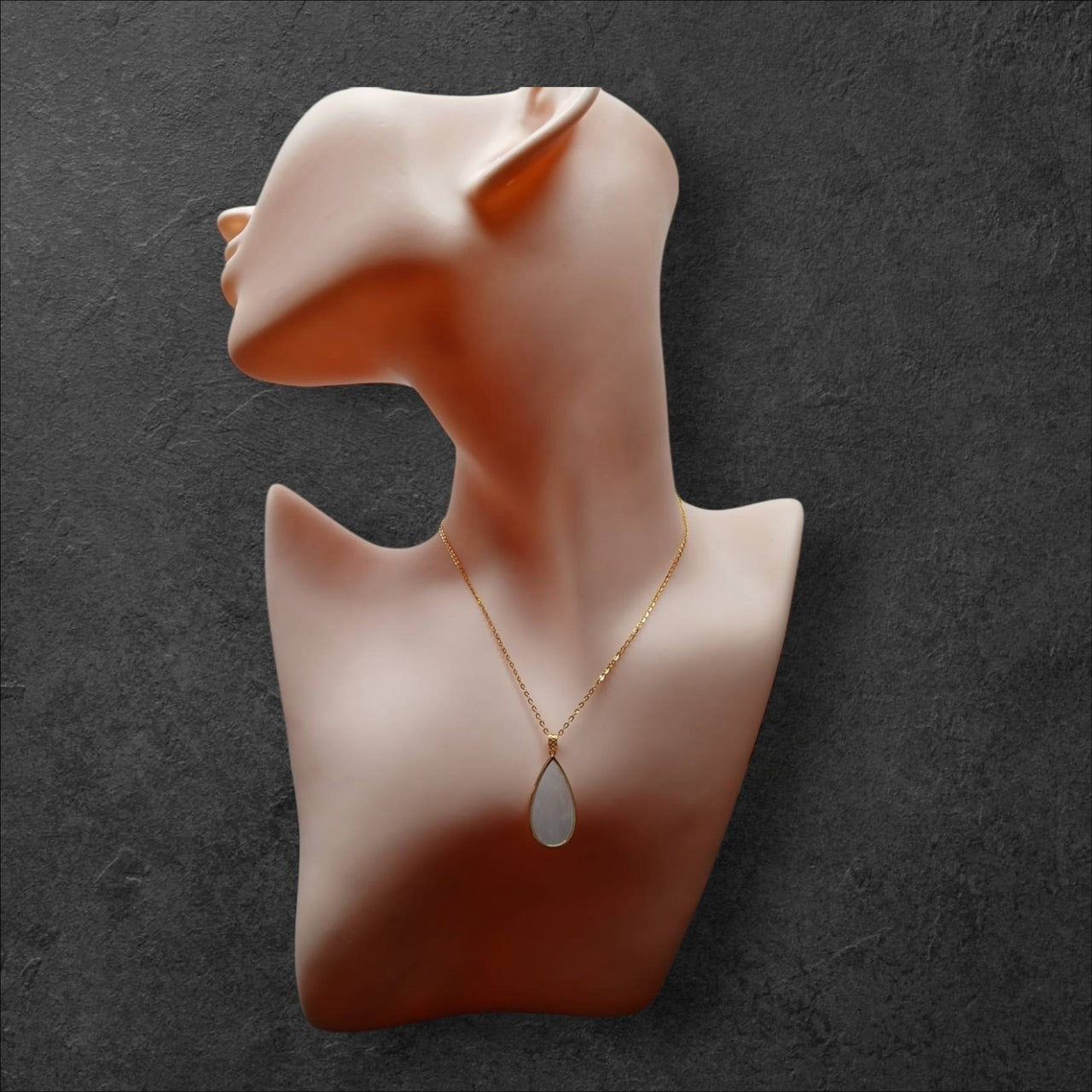 #885 Authentic Natural Translucent Burmese Jadeite Water Droplet Pendant