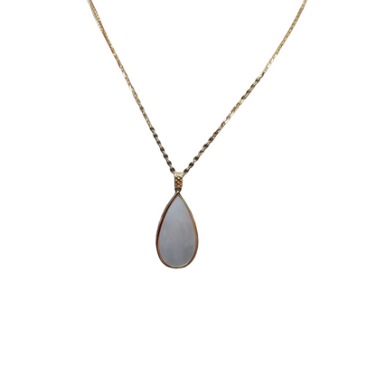 #885 Authentic Natural Translucent Burmese Jadeite Water Droplet Pendant