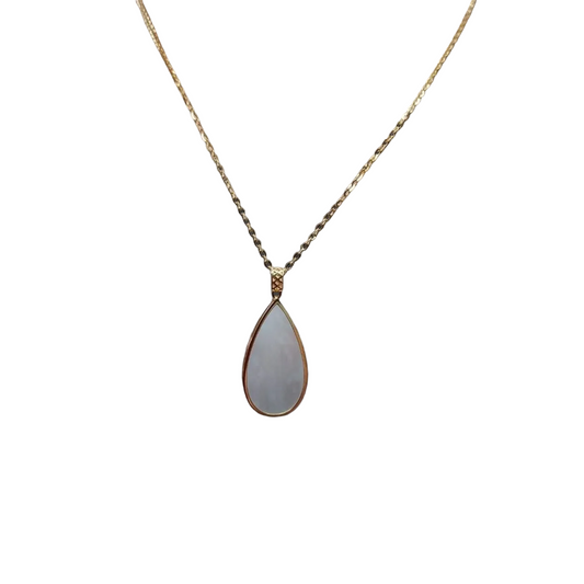 #885 Authentic Natural Translucent Burmese Jadeite Water Droplet Pendant