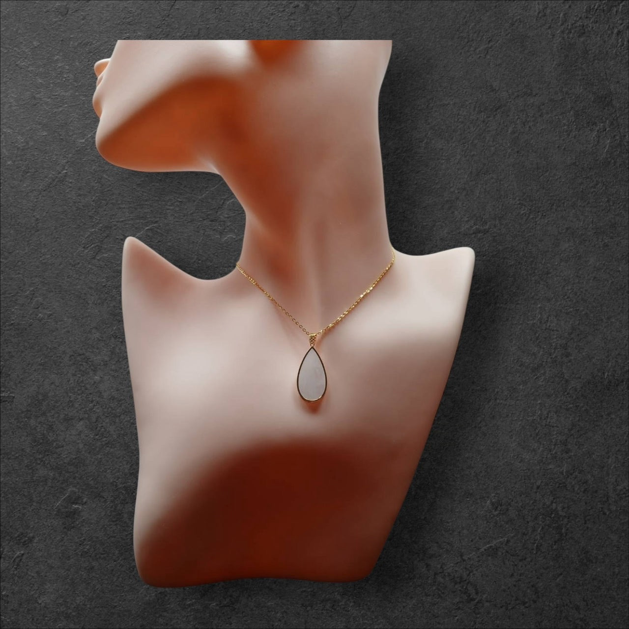 #885 Authentic Natural Translucent Burmese Jadeite Water Droplet Pendant
