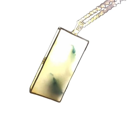 #887 Authentic Natural Translucent Burmese Jadeite WuShiPai Pendant
