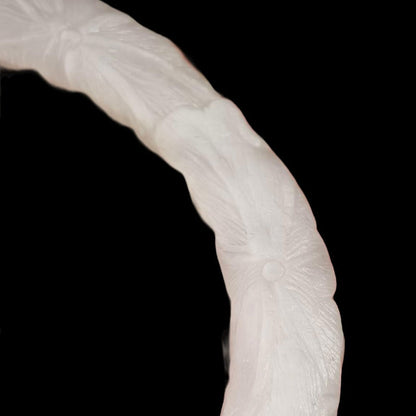 #1081 AGL Certified Natural White Nephrite Jade Carved Bangle Bracelet
