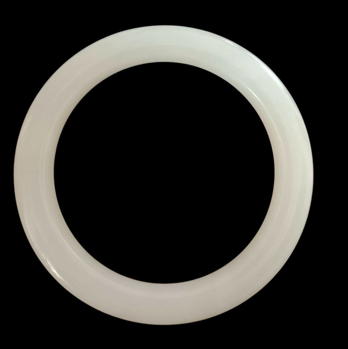 #1099 AGL Certified Natural White Nephrite Jade Bangle Bracelet