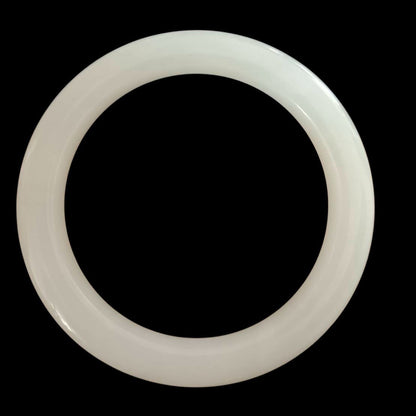 #1099 AGL Certified Natural White Nephrite Jade Bangle Bracelet