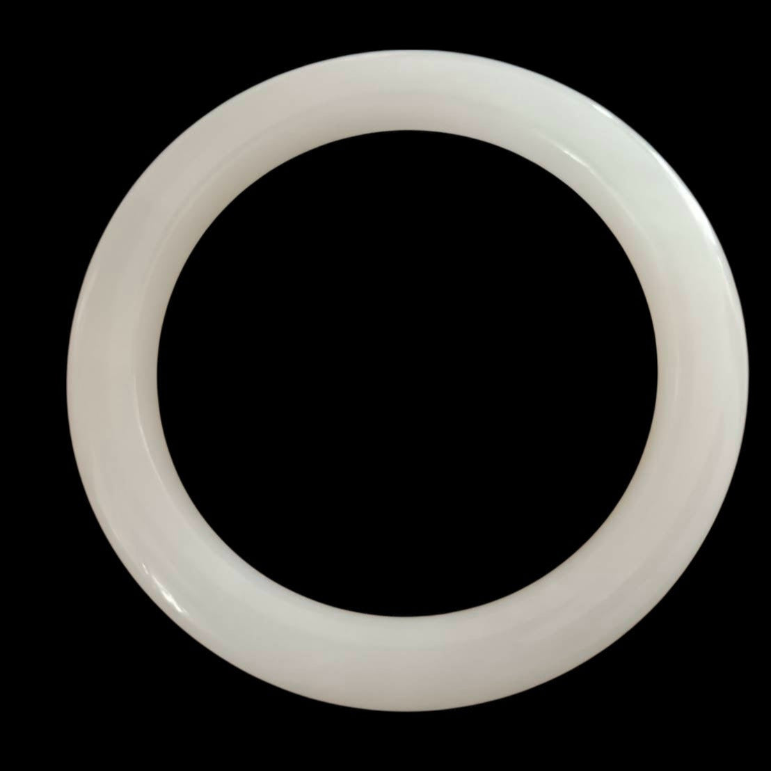 #1099 AGL Certified Natural White Nephrite Jade Bangle Bracelet