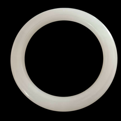 #1099 AGL Certified Natural White Nephrite Jade Bangle Bracelet