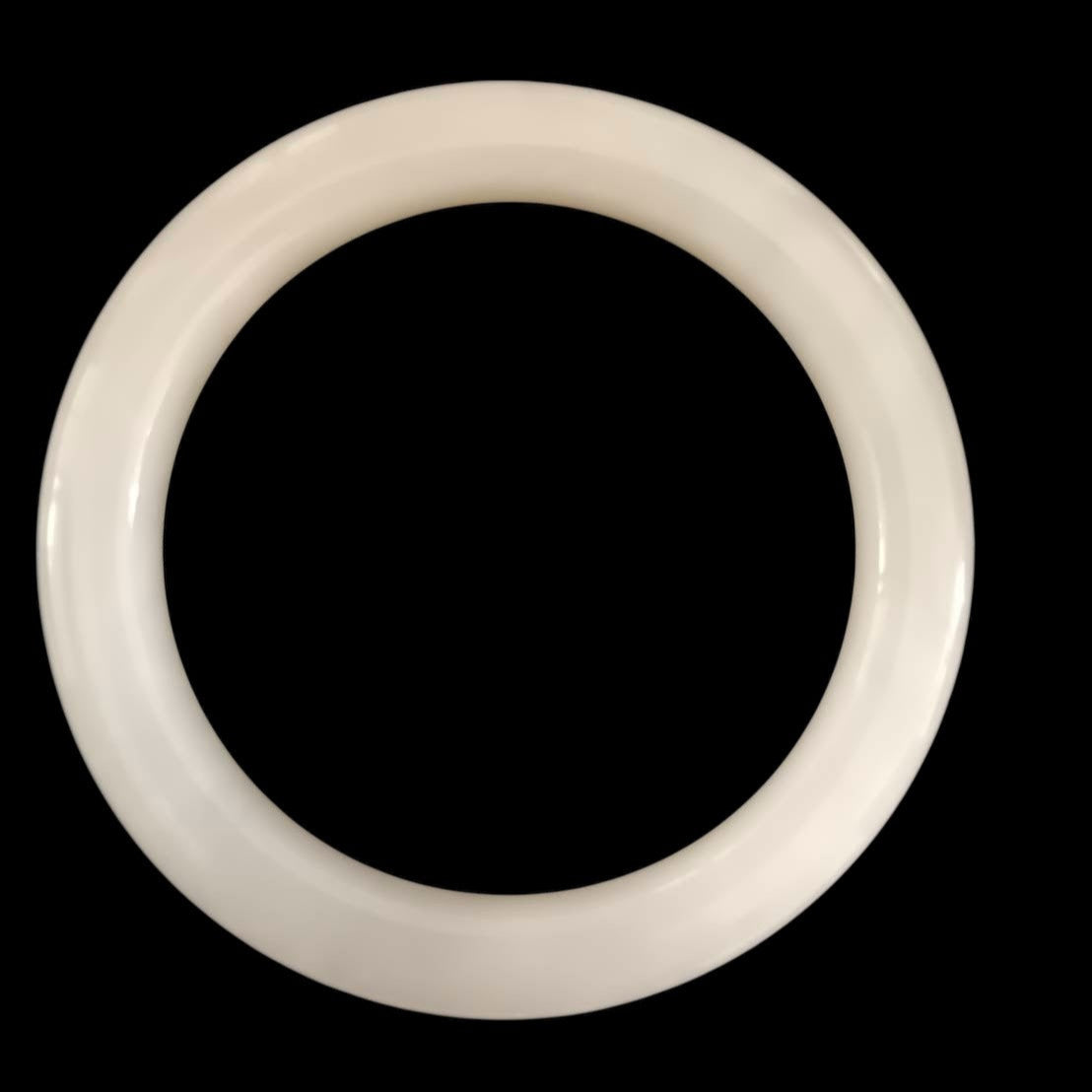 #1099 AGL Certified Natural White Nephrite Jade Bangle Bracelet