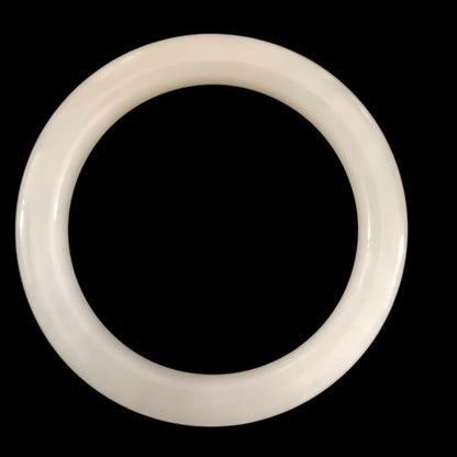 #1099 AGL Certified Natural White Nephrite Jade Bangle Bracelet