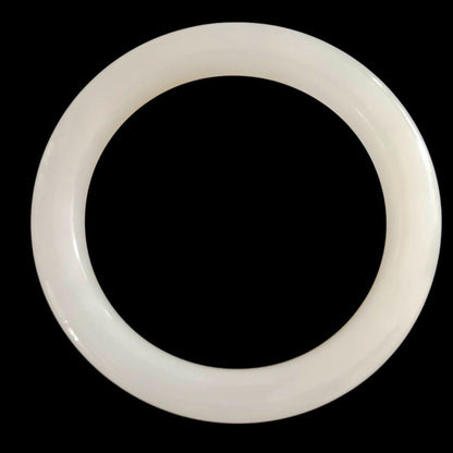 #1099 AGL Certified Natural White Nephrite Jade Bangle Bracelet