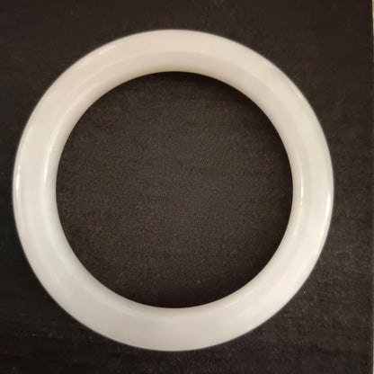 #1099 AGL Certified Natural White Nephrite Jade Bangle Bracelet