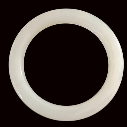 #1099 AGL Certified Natural White Nephrite Jade Bangle Bracelet