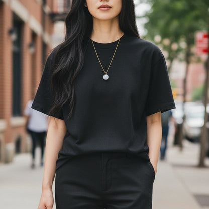 [Little Jade Pavilion] #879 Translucent Light Purple Burma Jadeite Bead Pendant, 18K Gold Bail, 13 mm