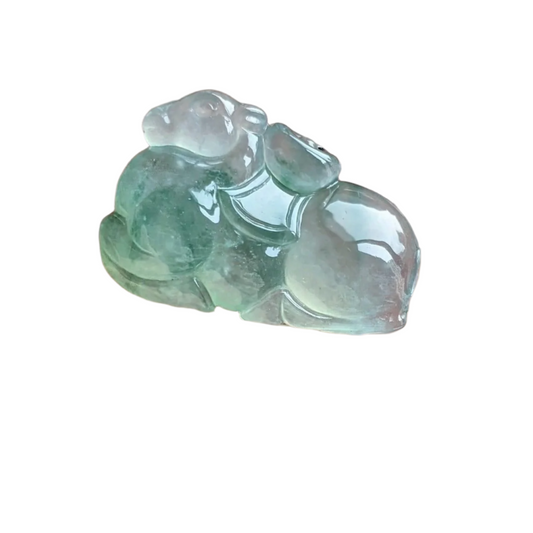 #120 GIA Certified Icy Translucent Burma Jadeite Jade Tang Horse for Customized Pendant