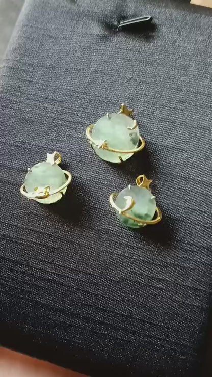 #823 AGL Certified Semi-Transparent Burma Jadeite, Dolphin Peace Pendant (Wu Shi Pai)